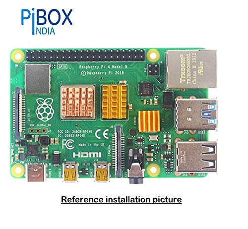 Pibox India Raspberry Pi 4 Heatsink 3 Pieces Raspberry Pi Heavy Duty Copper And Aluminum 6045