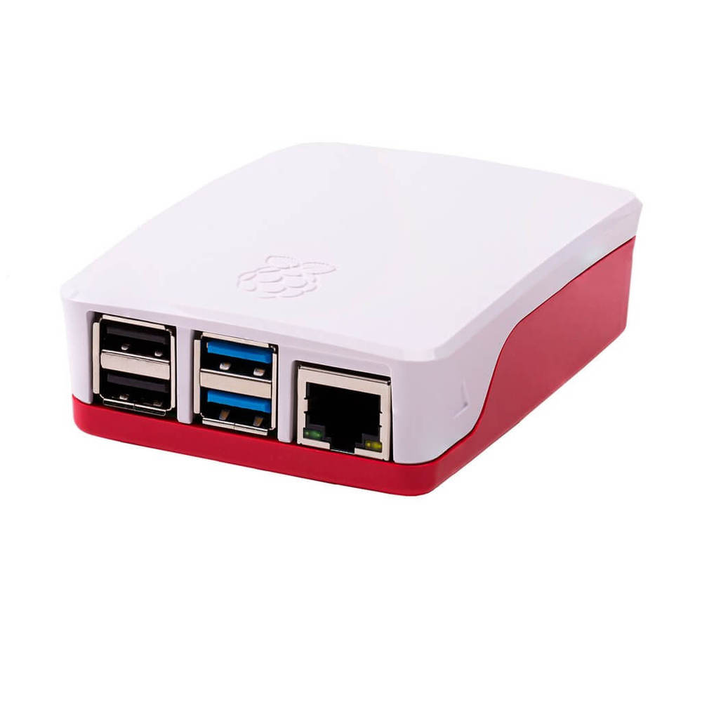Official Raspberry Pi 4 Case-Red-White | Pibox India® - Home for
