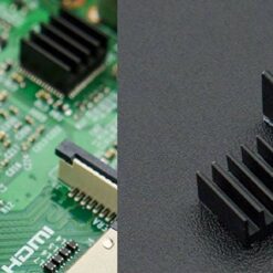 Alternative view of PiBOX India - Raspberry PI - 2 Piece Black Aluminum Heatsink Cooler Cooling Kit For Pi 3, Pi 2, Pi Model 3B+