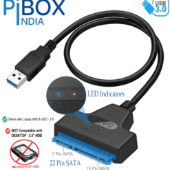 PiBOX India - SATA to USB 3.0 Converter for SSD/HDD - Hard Drive Adapter Cable