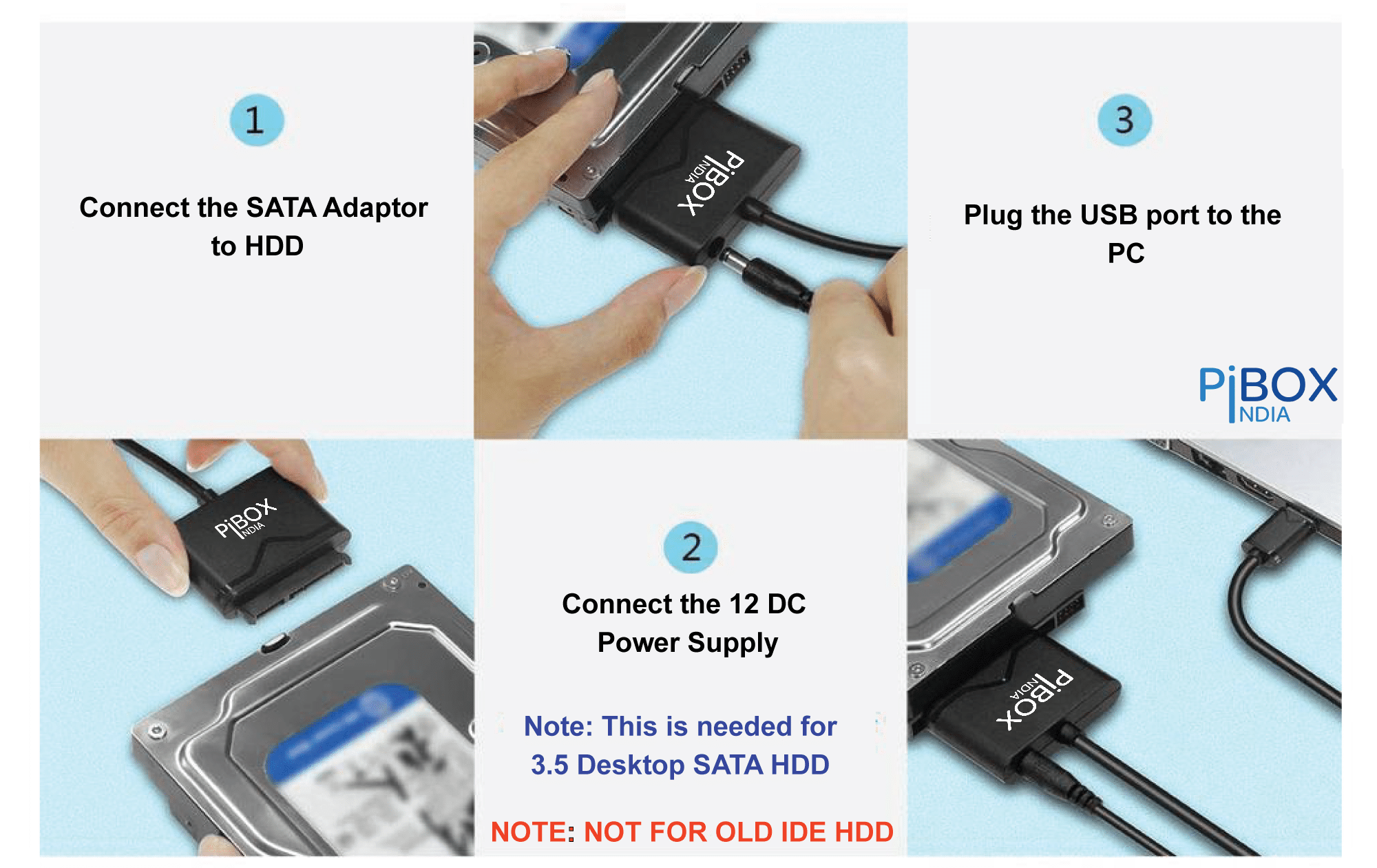 USB 3.0 to SATA Adapter Cable, External SATA III Hard Drive Connector for  2.5'' SSD/HDD & 3.5 HDD Data Transfer, Support UASP, Trim and S.M.A.R.T.  with 3 mins Auto-Sleep, Max 18TB 