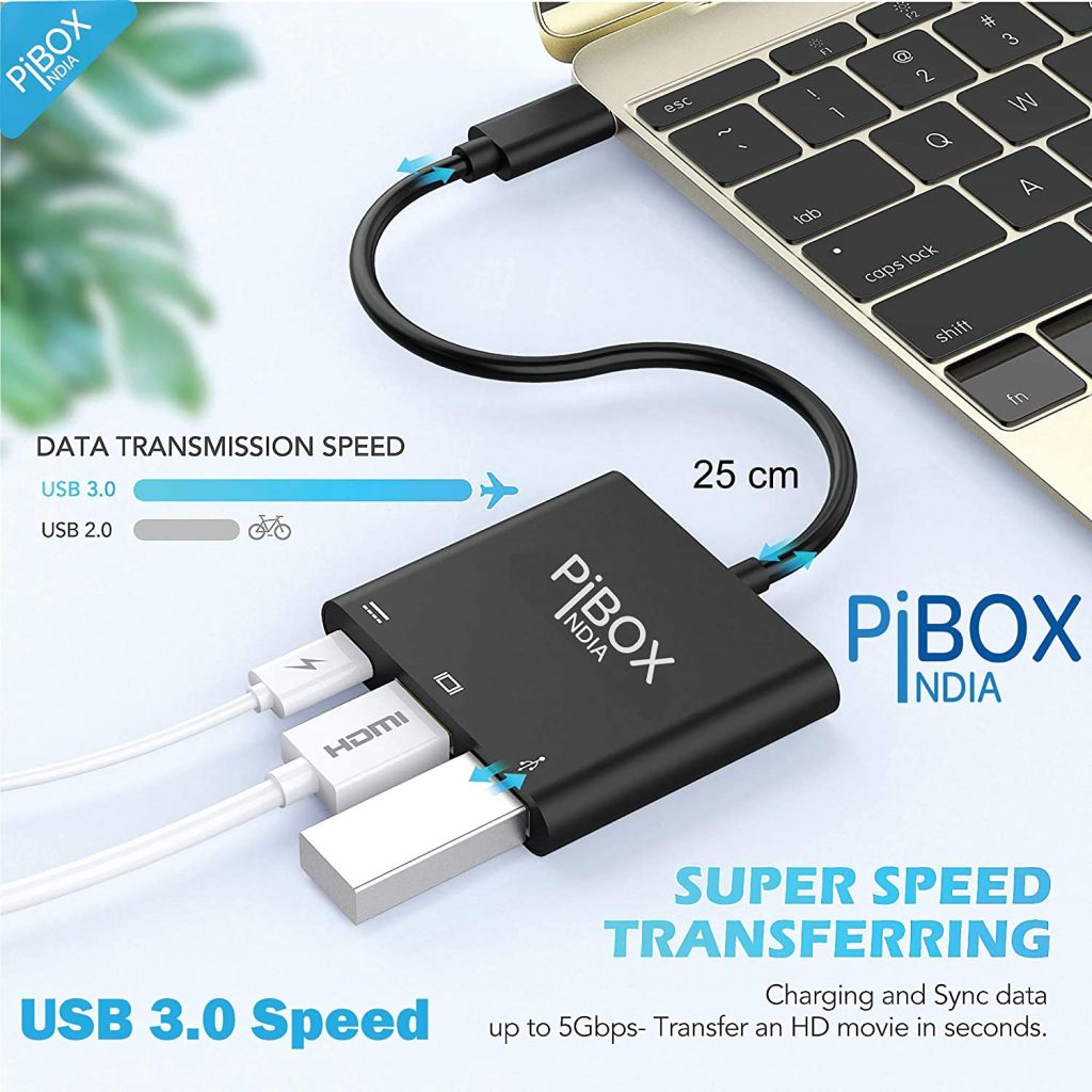 PiBOX India, USB C to HDMI Adapter, Aluminium Type C USB hub 3.1 to