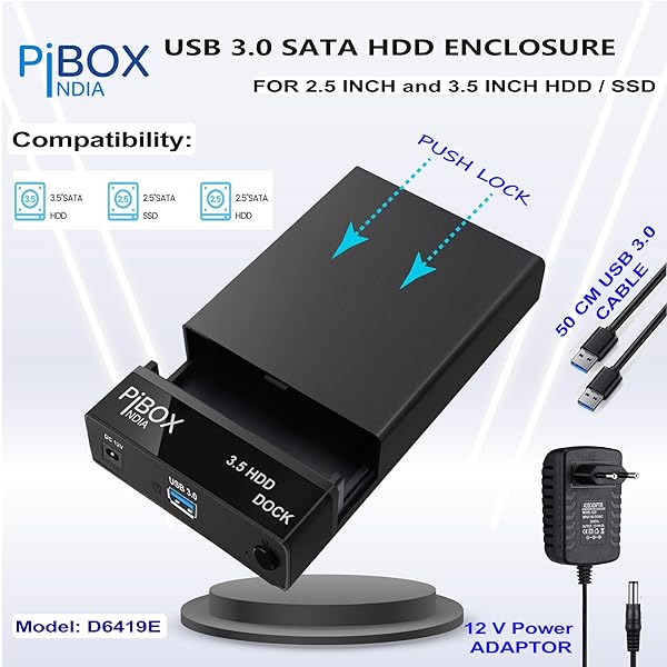USB 3.0 SuperSpeed External 2.5 in. SATA Hard Drive Enclosure with Built-In  Cable and UASP Support