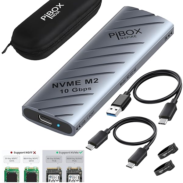 M2 Ssd Case M.2 To USB 3.1 Gen 2 10gbps Nvme Ssd Enclosure For Nvme Pcie M  Key/