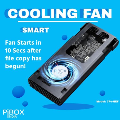 pibox India NVME M2 Enclosure Fan, NVMe SSD Enclosure - USB 3.2 10Gbps, Tool-Free M.2 NVMe Case, PCI-E NVMe Reader, USB-C, Supports M & B&M Keys, 2230/2242/2260/2280 SSDs Powerful -RTL9210 - Image 5