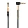 PiBOX India - ELBOW SPRING Right-Angle-Head- Premium - 3.5mm Aux Audio Cable Male - Male Plug - 3.5mm Male- 1 Meter