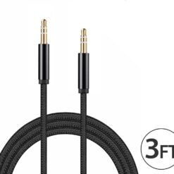 PiBOX India - Braided Premium - 3.5mm Aux Audio Cable Male - Male Plug - 3.5mm Male- 1 Meter