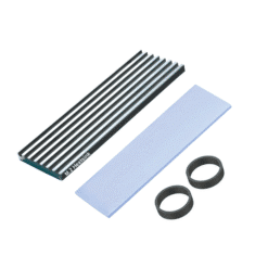 PiBOX India M.2 SSD Heatsink Kit - Premium Aluminum Cooling Fin with Thermal Pad & Bands for 2280 NVMe SATA Drives